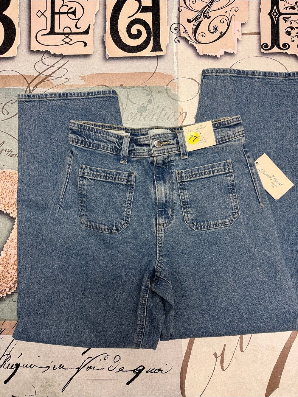 ❣️5/$25❣️Universal Thread Light Blue Relaxed Jeans with Front Patch Pockets